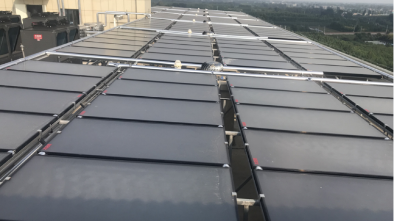 山東濟南盛福社區(qū)光熱集分清潔熱水項目